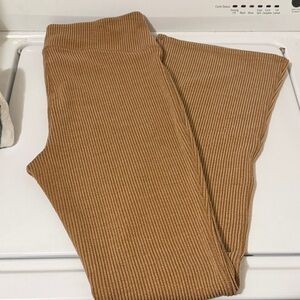 wild fable Ribbed High-Rise Leggings in Camel Tan